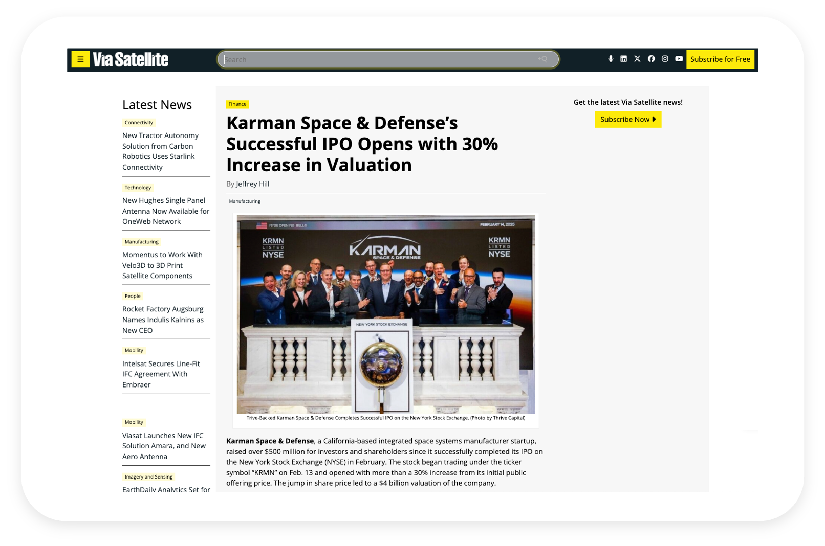 Karman Outcome