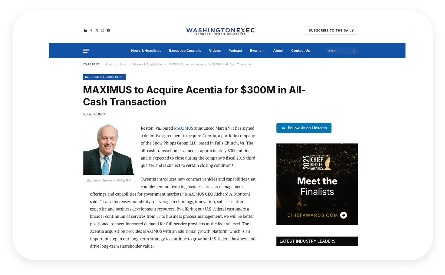 Acentia Outcome