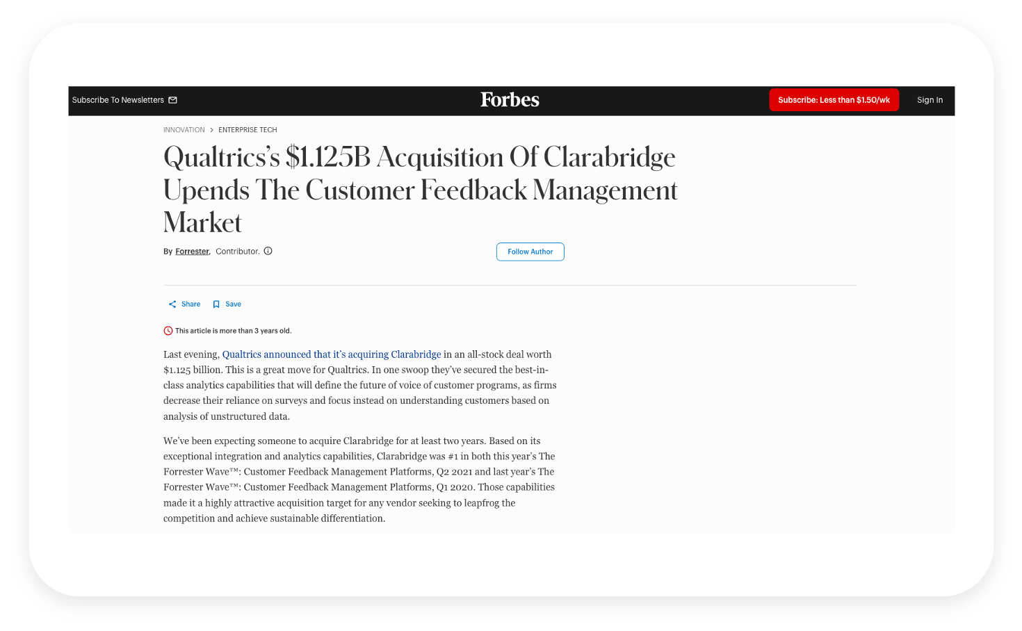 Clarabridge Outcome
